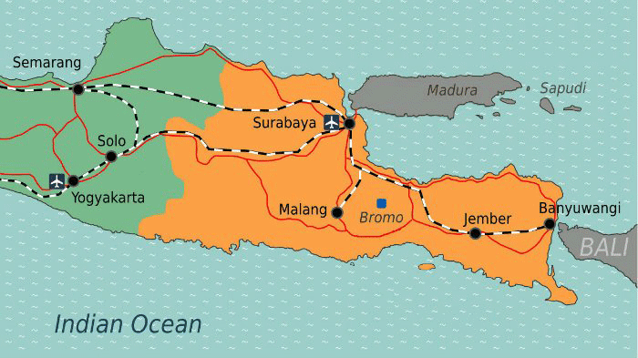 yogyakarta bromo ijen bali map - How To Get To Bromo Ijen From Yogyakarta