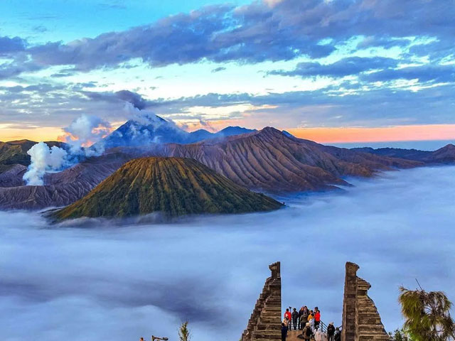 Sunrise view over Mount Bromo, East Java, Indonesia